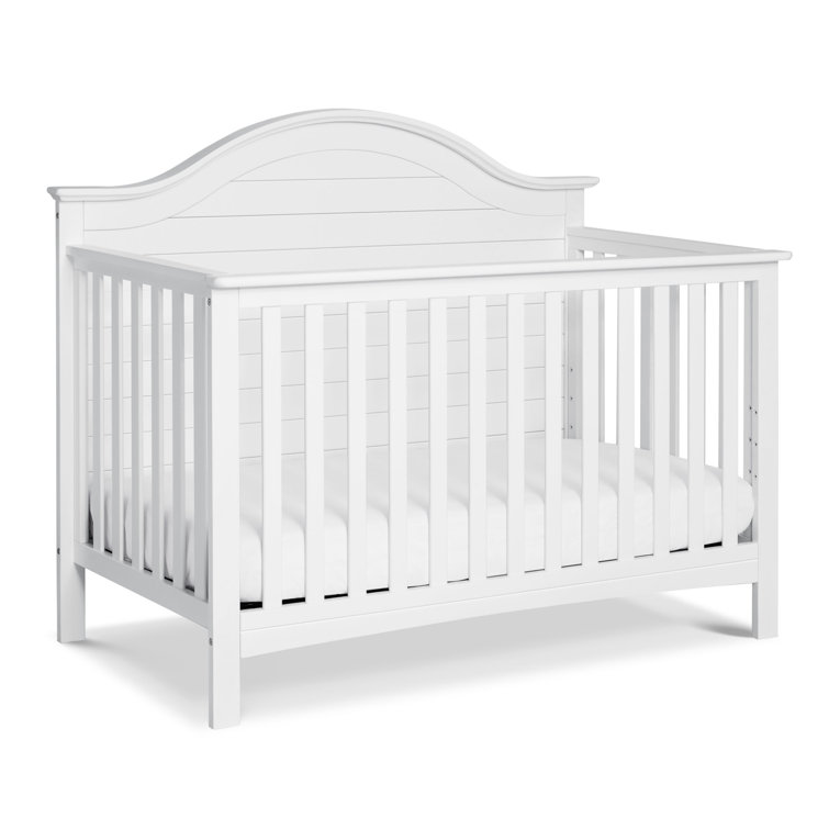White Pine 4-in-1 Convertible Crib with Shiplap Headboard