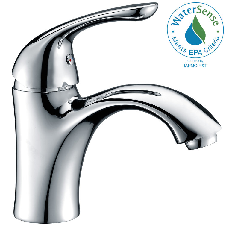 Clavier Polished Chrome Single-Handle Mid-Arc Bathroom Faucet