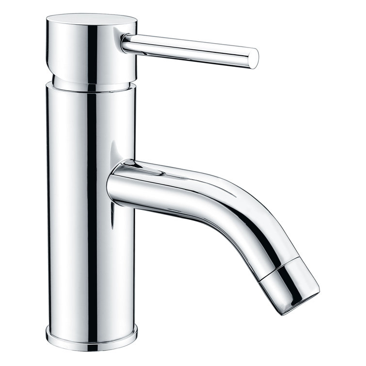 Polished Chrome Single-Handle Bathroom Faucet with Drain Assembly