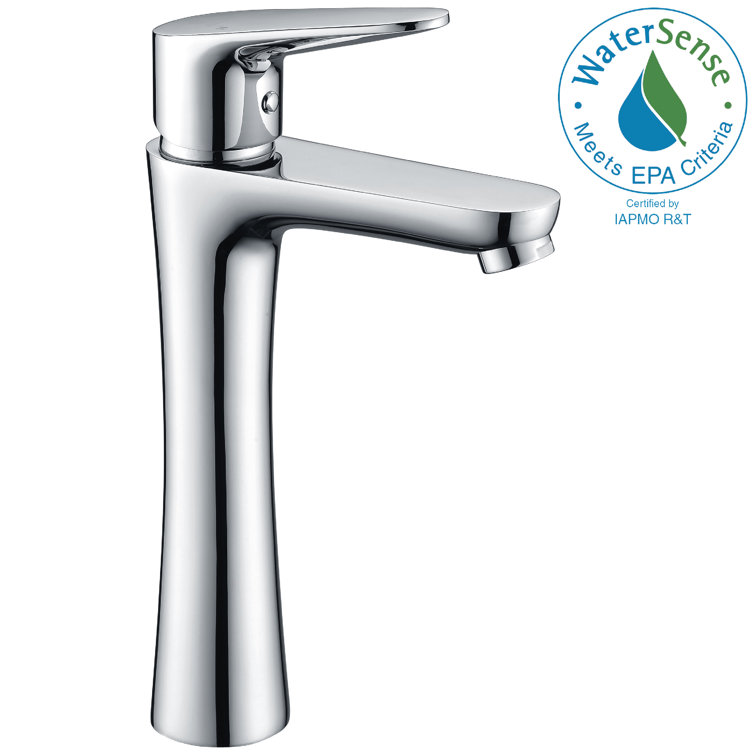 Polished Chrome Single-Handle Bathroom Faucet with Drain Assembly