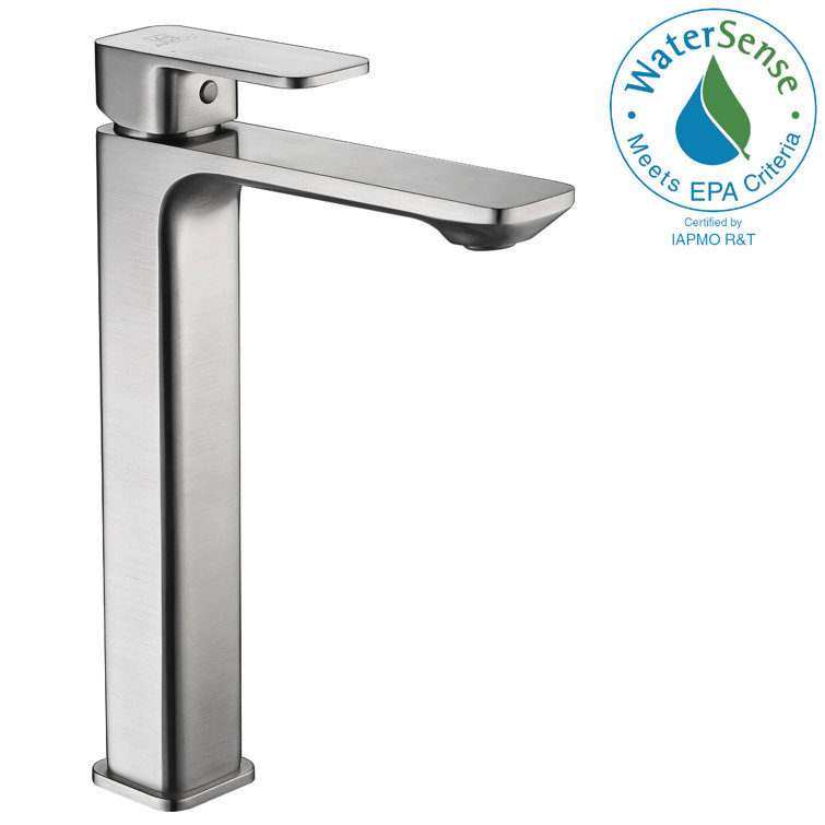 Vibra Minimalist Single-Handle Bathroom Sink Faucet in Brushed Nickel