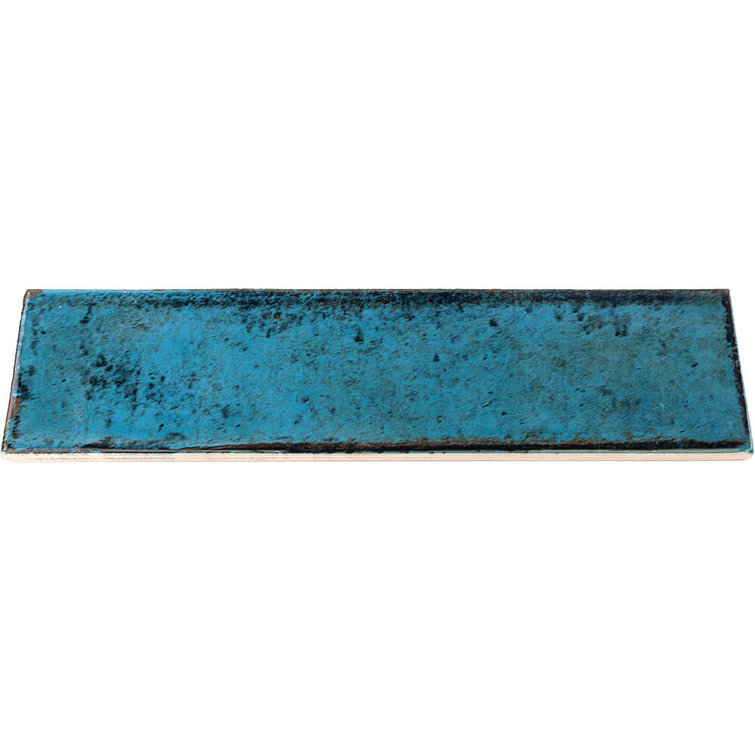 Moze Blue 3" x 12" Polished Ceramic Subway Wall Tile