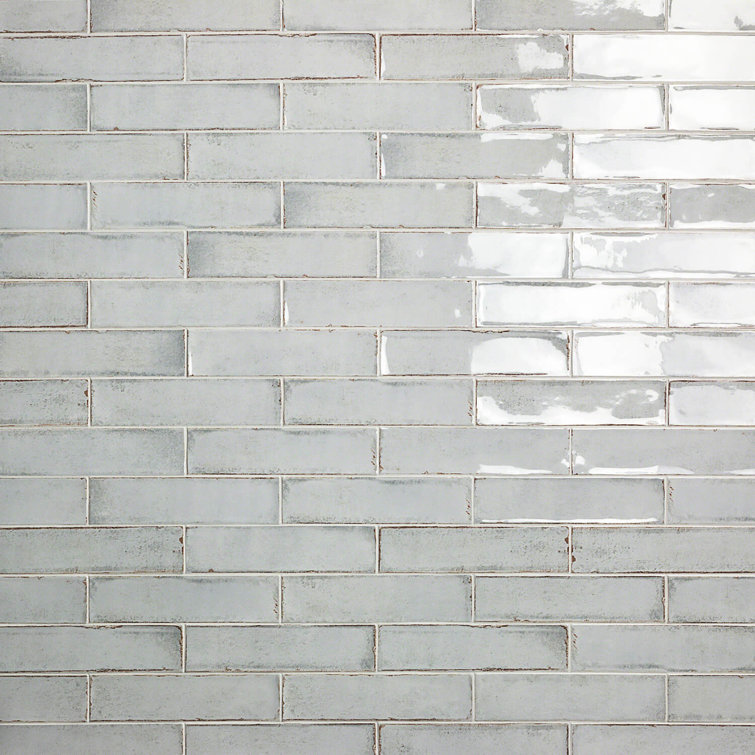 Citadel Polished Gray Ceramic Subway Wall Tile 3x12