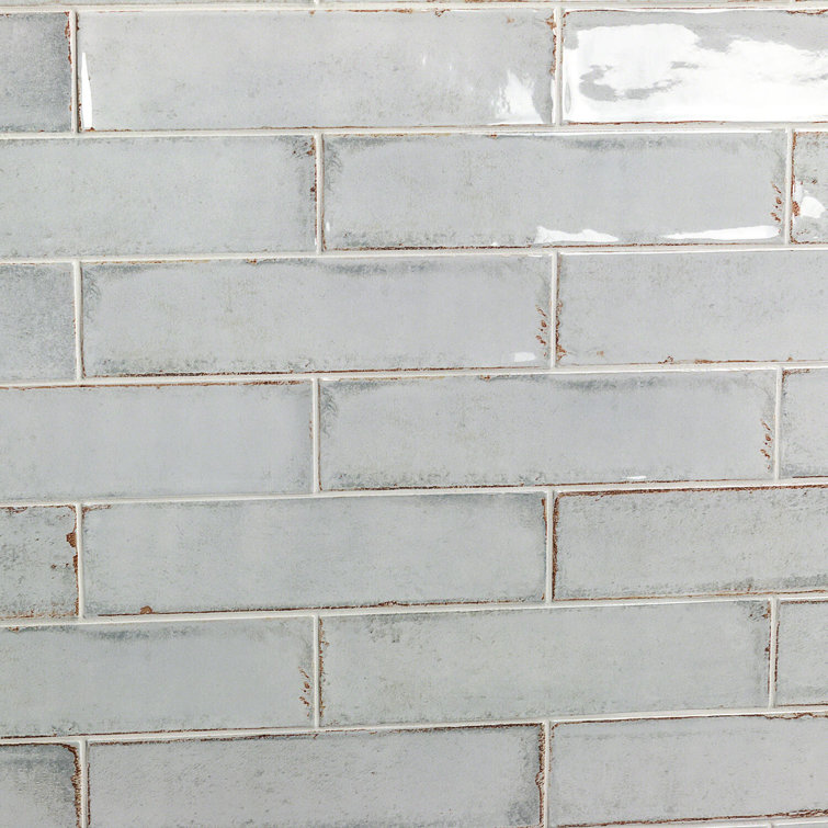 Citadel Polished Gray Ceramic Subway Wall Tile 3x12