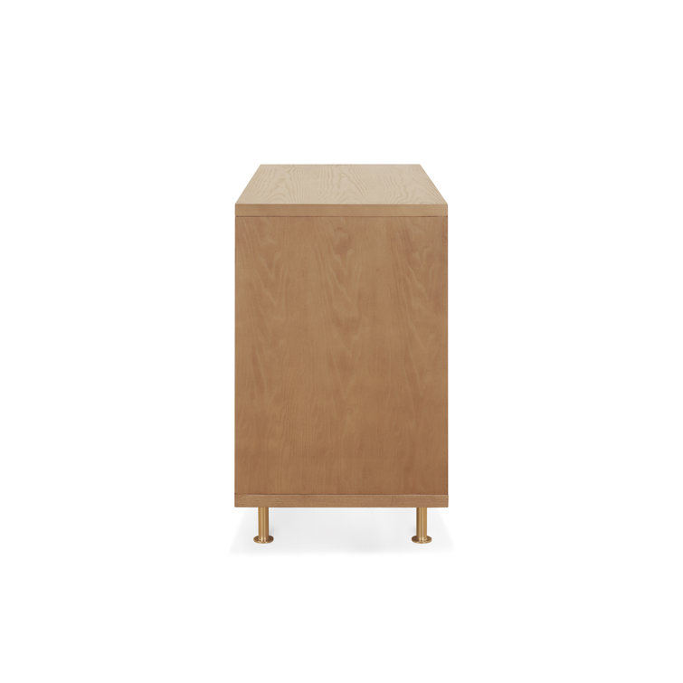 Mid-Century Brown Double Dresser with Soft Close Drawers