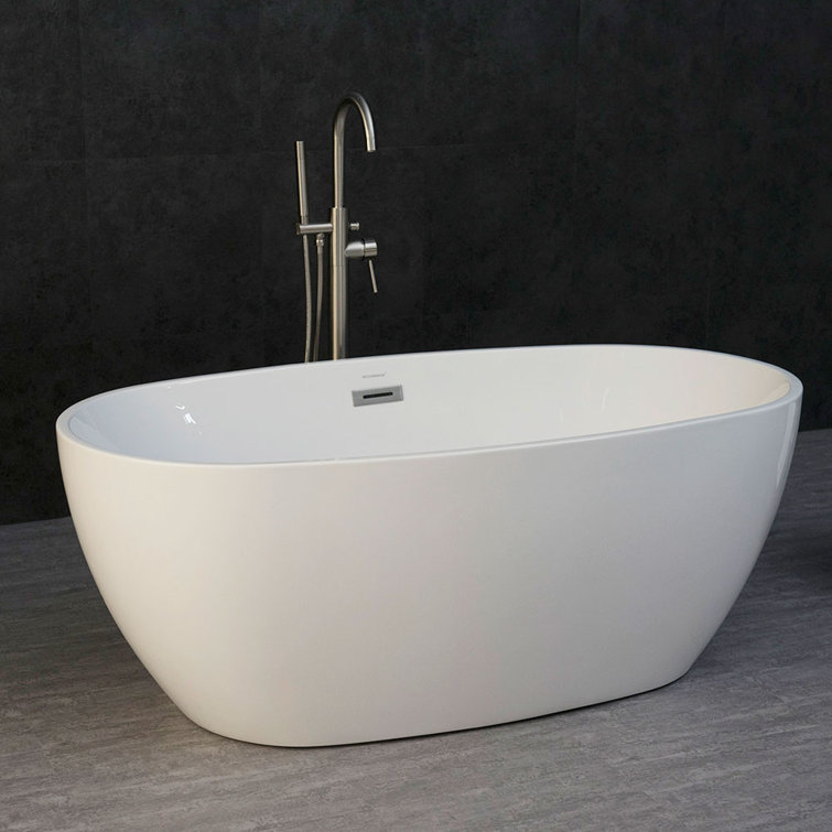 Ember 59'' White Freestanding Acrylic Soaking Bathtub
