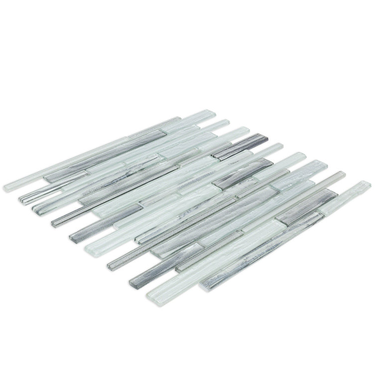 Haze 12x13 Glass Geometric Mosaic Wall Tile