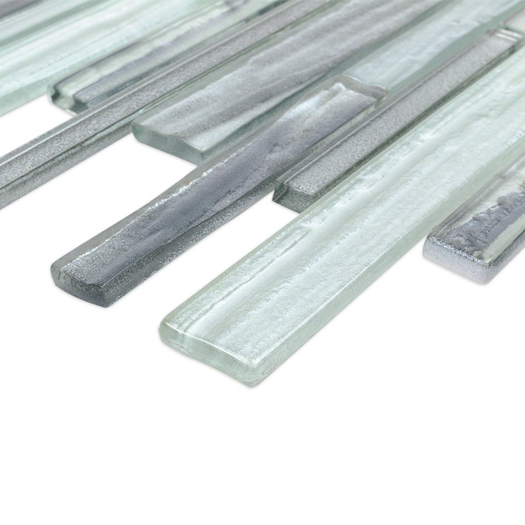 Haze 12x13 Glass Geometric Mosaic Wall Tile