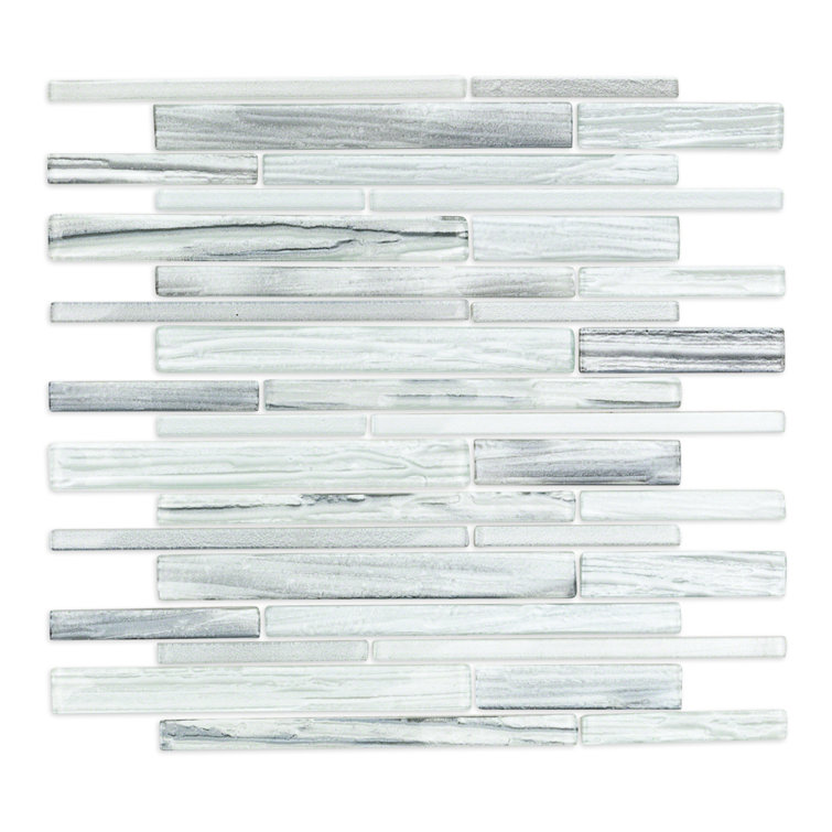 Haze 12x13 Glass Geometric Mosaic Wall Tile