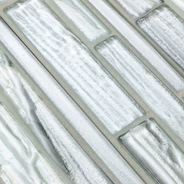 Haze 12x13 Glass Geometric Mosaic Wall Tile