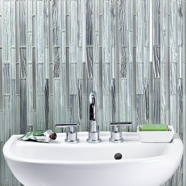 Haze 12x13 Glass Geometric Mosaic Wall Tile