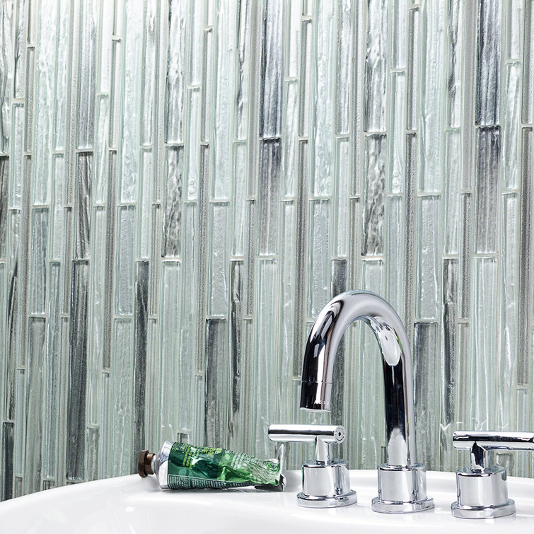 Haze 12x13 Glass Geometric Mosaic Wall Tile