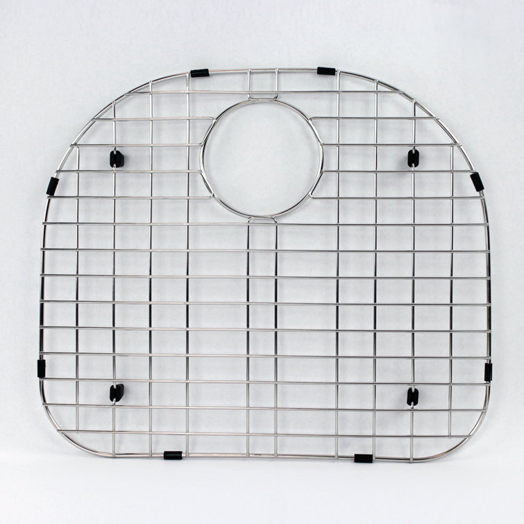 Premium Stainless Steel Sink Grid with Rear Drain