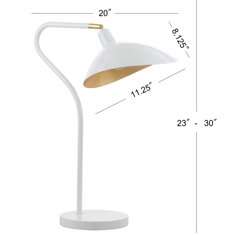 Contemporary White Adjustable Desk Lamp for Kids' Nursery