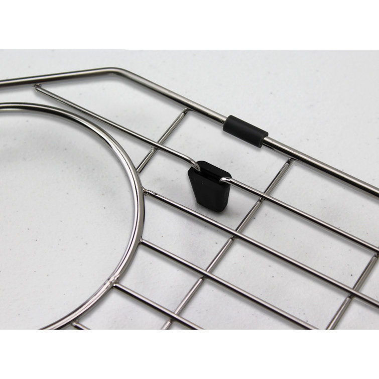 Premium Stainless Steel Sink Grid with Rear Drain