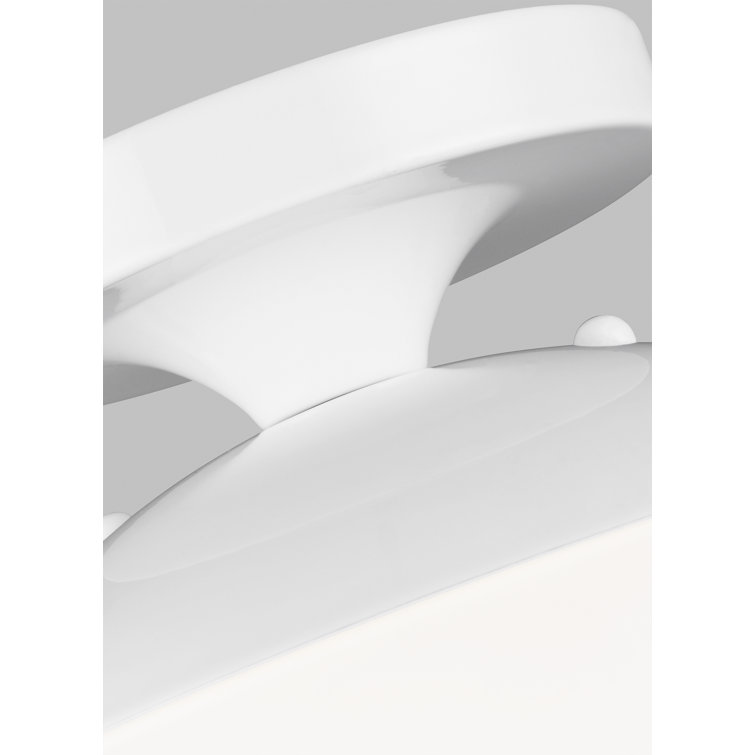 Leo Contemporary White Brass 8" Globe Semi-Flush Light