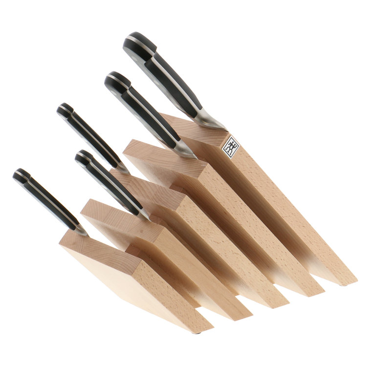 ZWILLING Slanted Beechwood Magnetic Knife Block