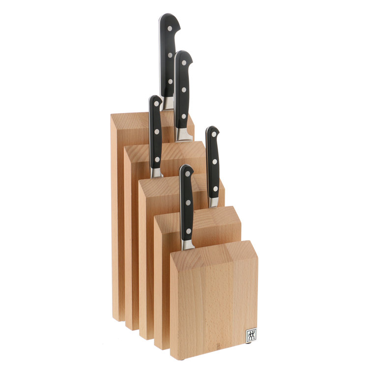 Natural Beechwood 10-Slot Upright Magnetic Knife Block