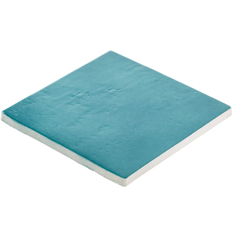 Triton 7" x 7" Polished Blue Porcelain Tile