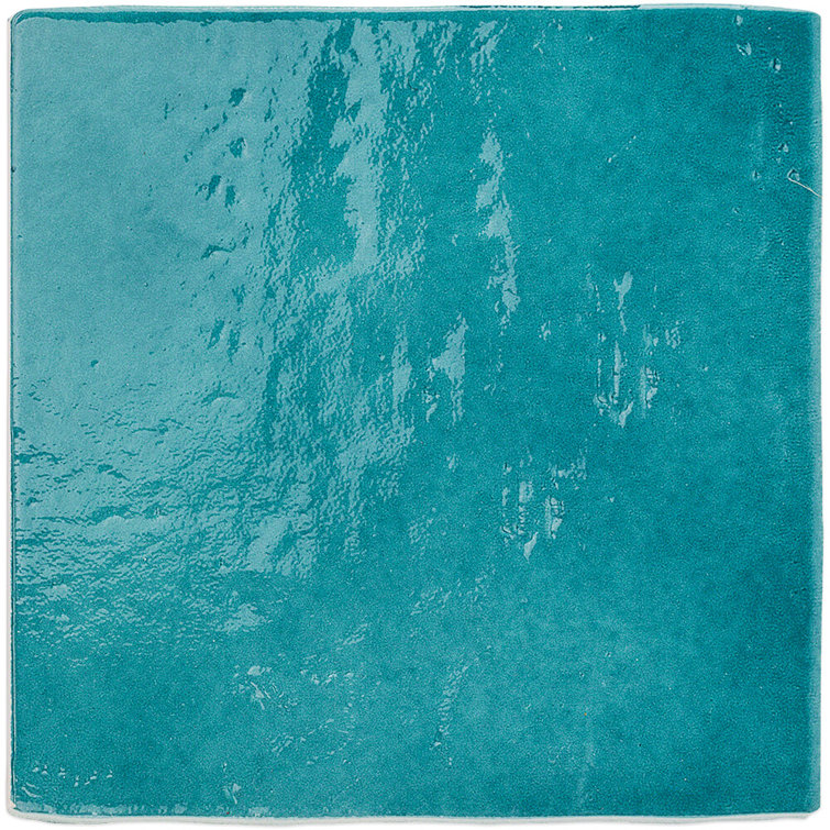 Triton 7" x 7" Polished Blue Porcelain Tile