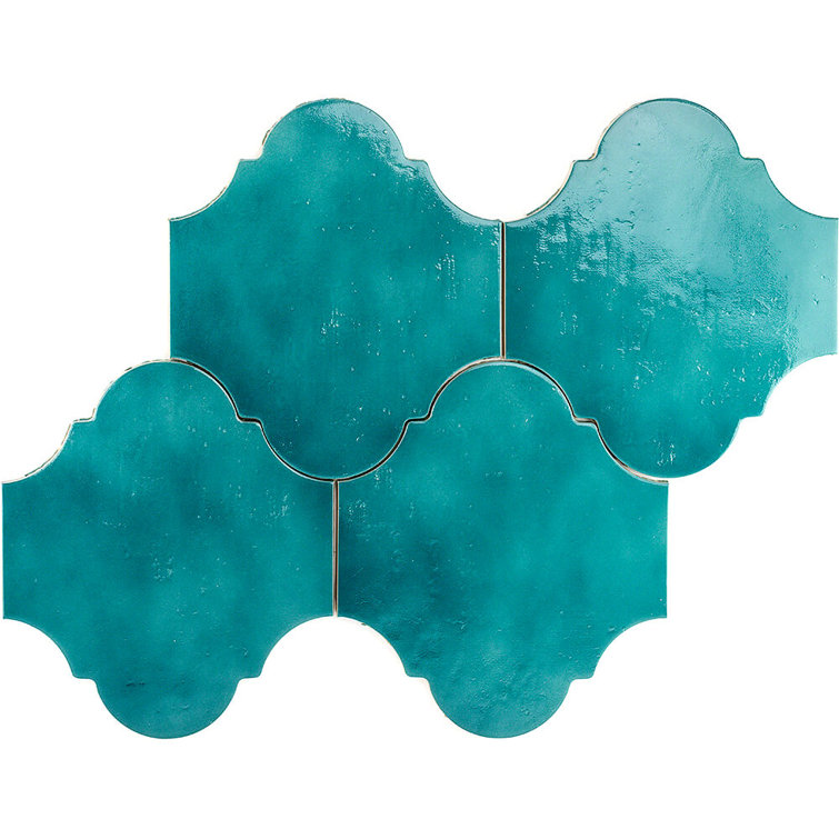 Triton 8" x 10" Polished Blue Porcelain Tile