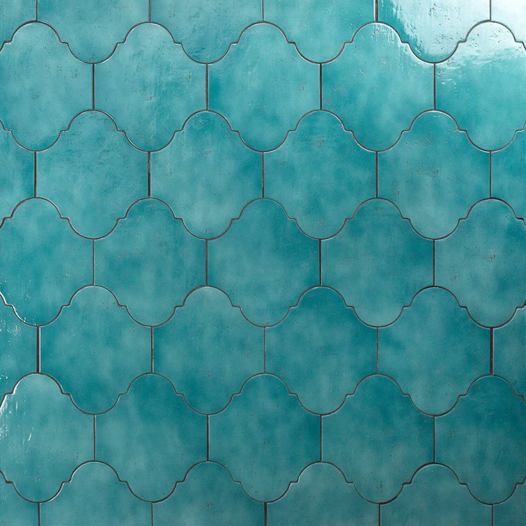 Triton 8" x 10" Polished Blue Porcelain Tile