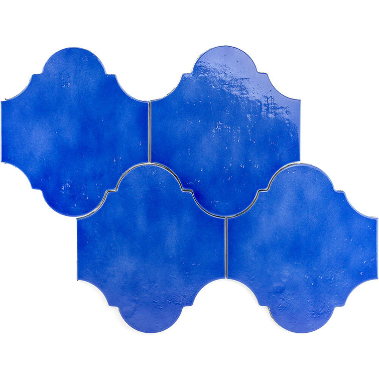 Triton 8" x 10" Polished Blue Porcelain Wall & Floor Tile
