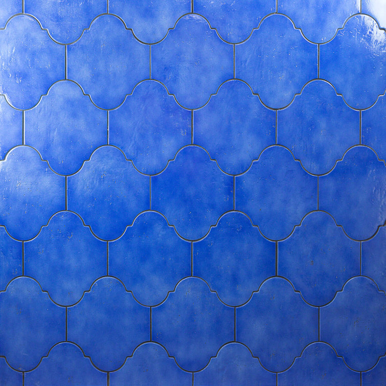 Triton 8" x 10" Polished Blue Porcelain Wall & Floor Tile