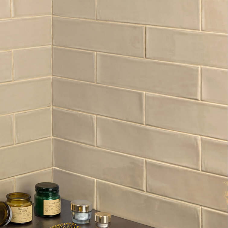 Bolton 3'' x 12'' Polished Beige Ceramic Subway Tile