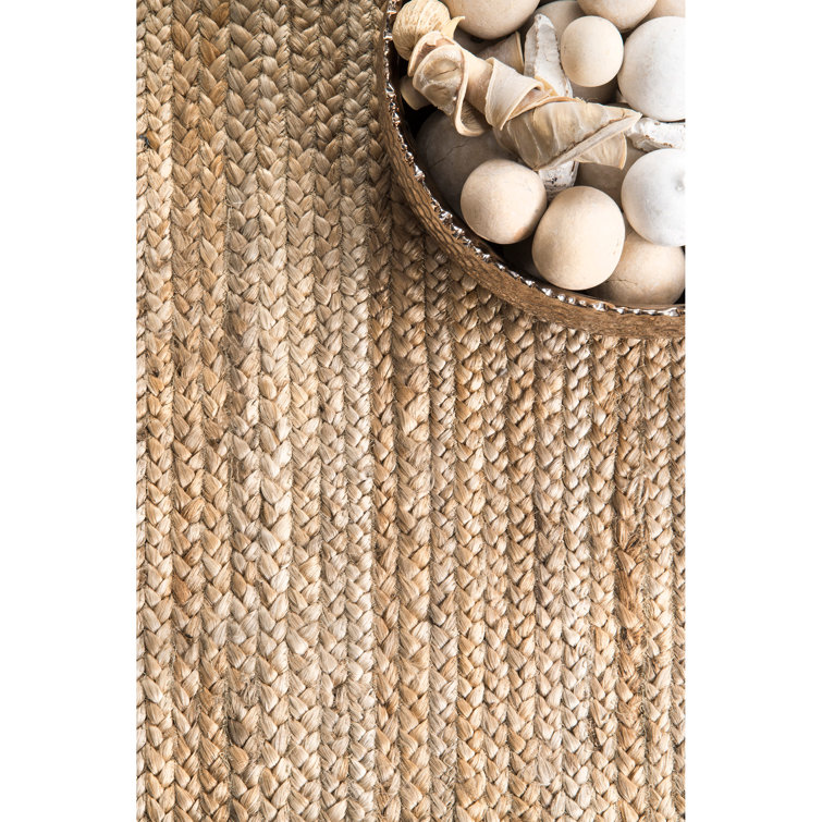Handmade Natural Jute Rectangular Area Rug, 72'' x 72''