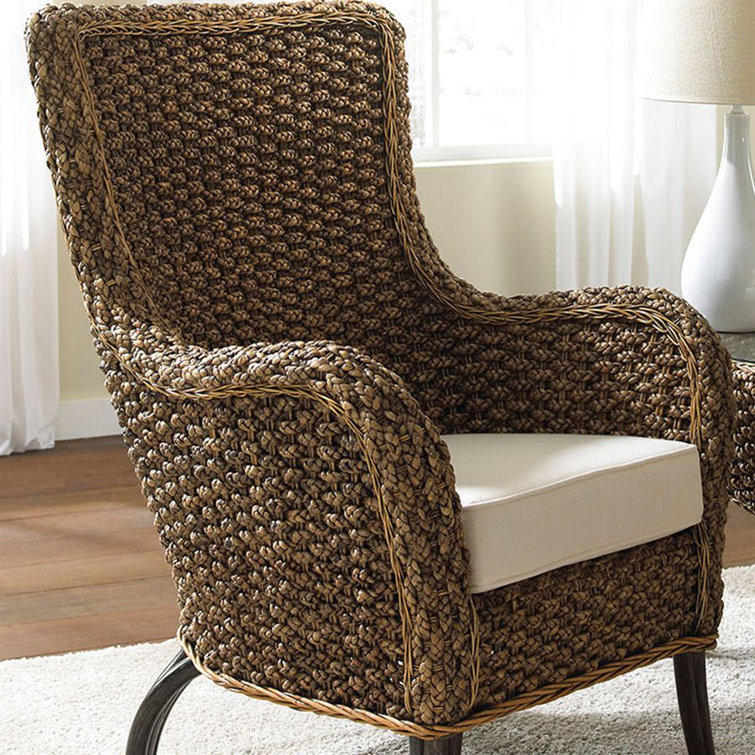 Sanibel Brown Rattan Armchair with Cushions