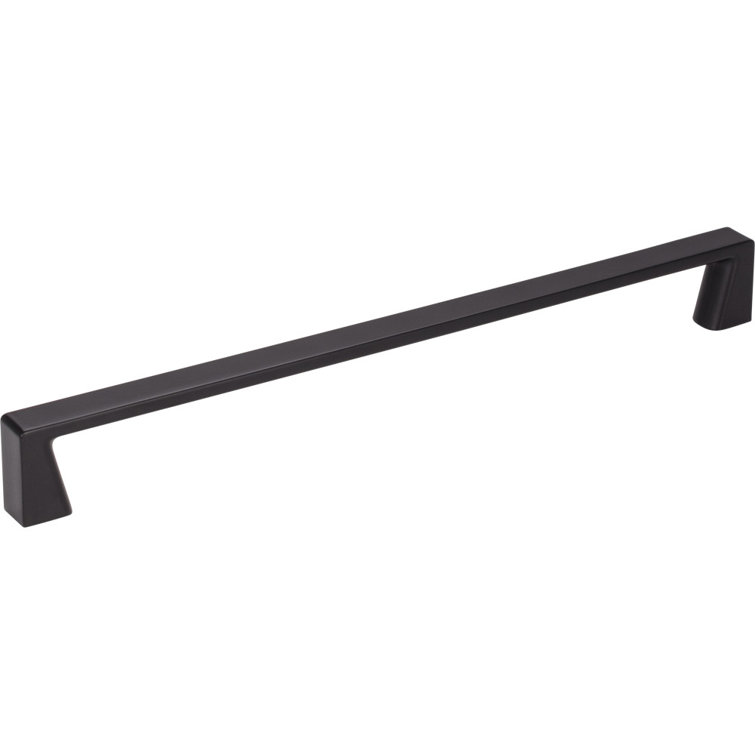 Matte Black Steel Bar Pull with Mounting Hardware
