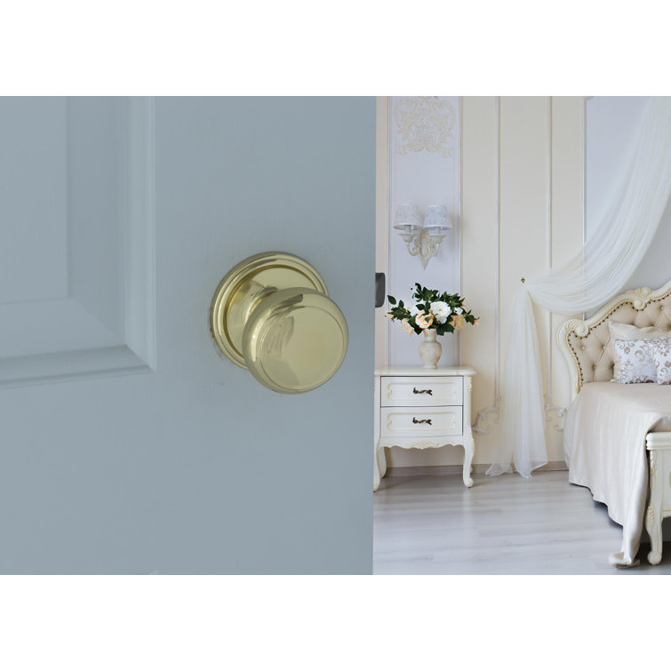 Polished Brass Colonial Style Dummy Door Knob