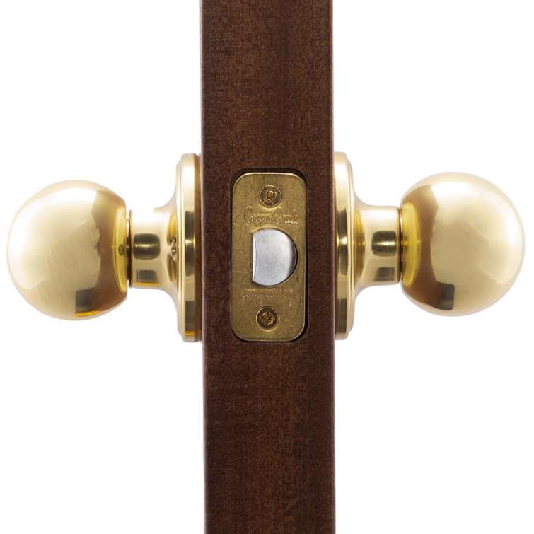 Polished Brass Round Passage Door Knob