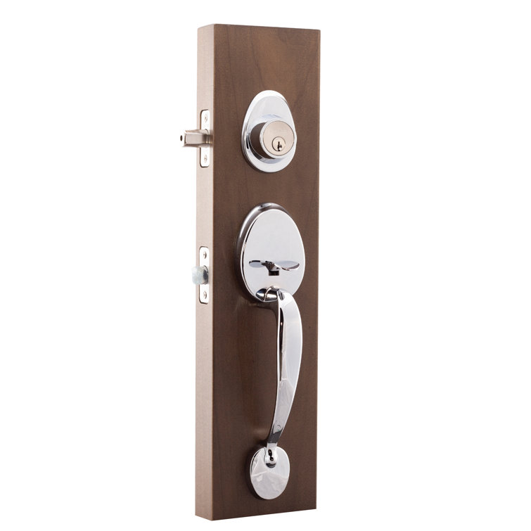 Polished Stainless Steel Single Cylinder Deadbolt Door Handleset
