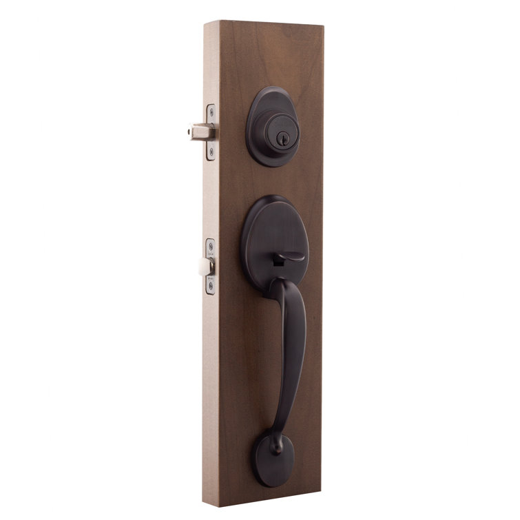Tuscan Bronze Single Cylinder Deadbolt and Ball Knob Door Handleset