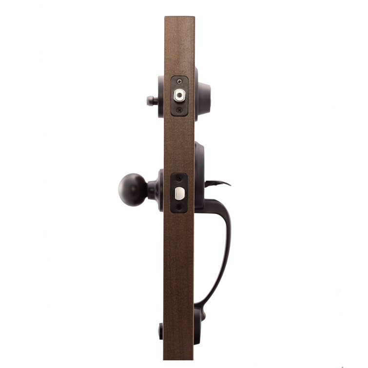 Tuscan Bronze Single Cylinder Deadbolt and Ball Knob Door Handleset