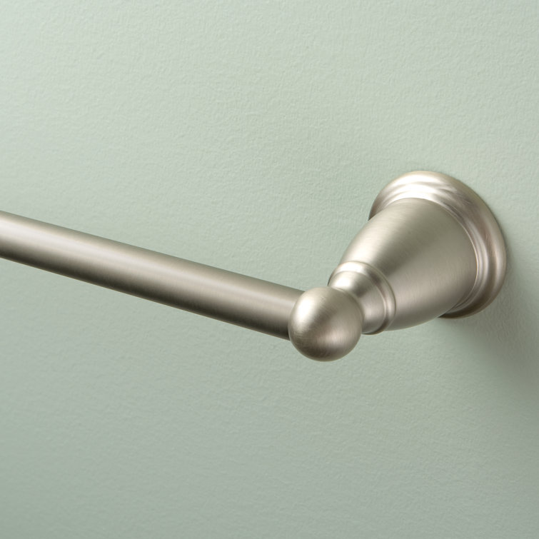 Brushed Nickel 18" Wall Mounted Single Towel Bar