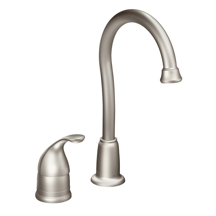 Transitional 11" High Arc Stainless Steel Bar Faucet