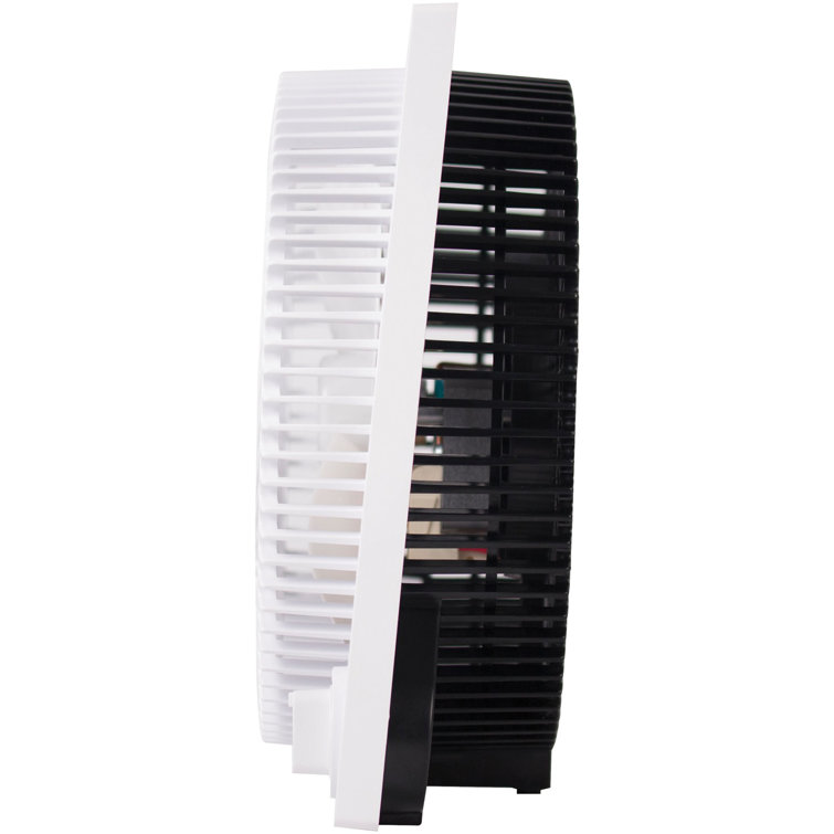 Sleek Frameless 9" White Box Fan with Remote Control, 3-Speed