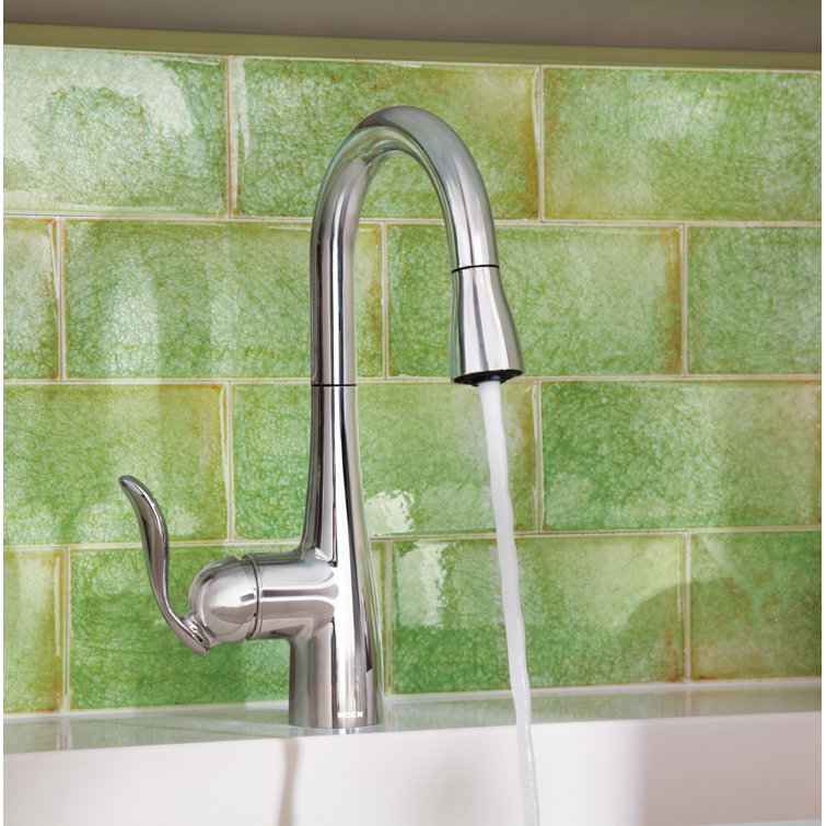 Moen Arbor Chrome One-Handle Pulldown Kitchen Faucet with Power Boost
