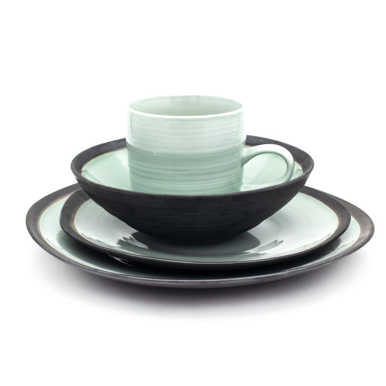 Diana 16 Piece Coastal Porcelain Dinnerware Set