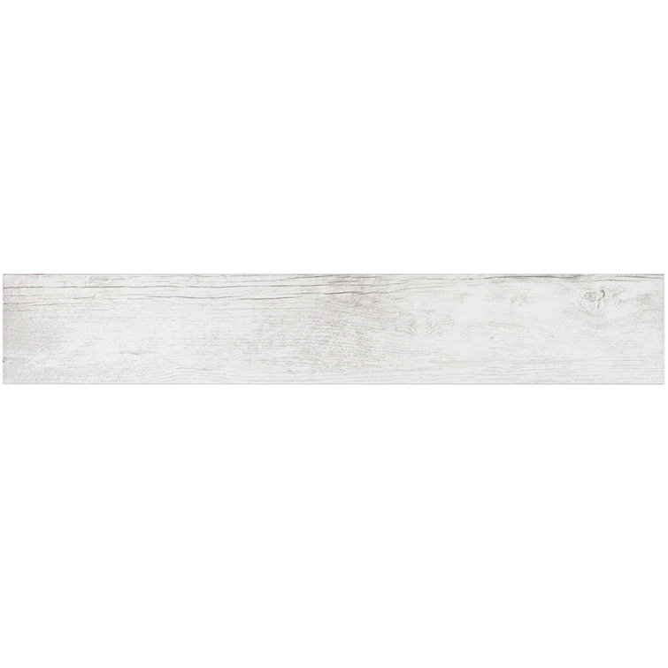 Thicket 4" x 24" White Natural Porcelain Plank Tile