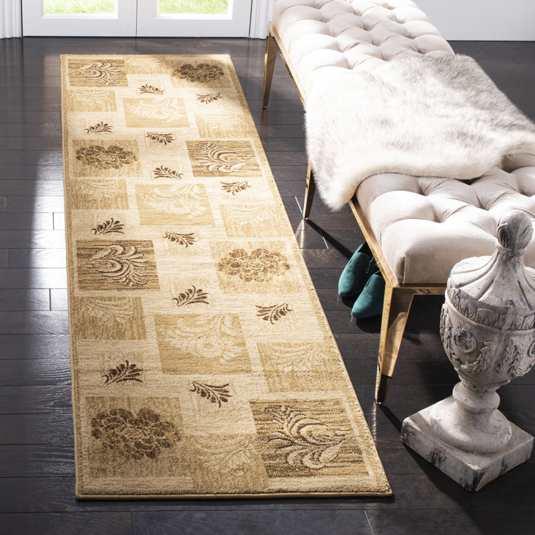 Ivory Multi Patchwork Synthetic Runner Rug 2'3" x 12'