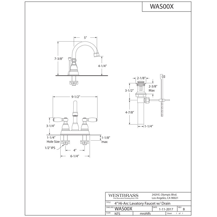 Polished Chrome Double Handle High Arc Bathroom Faucet