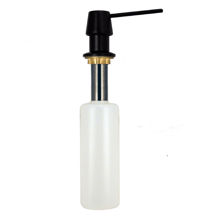 Oil Rubbed Bronze Deck Mount Soap Dispenser with 12 oz Bottle