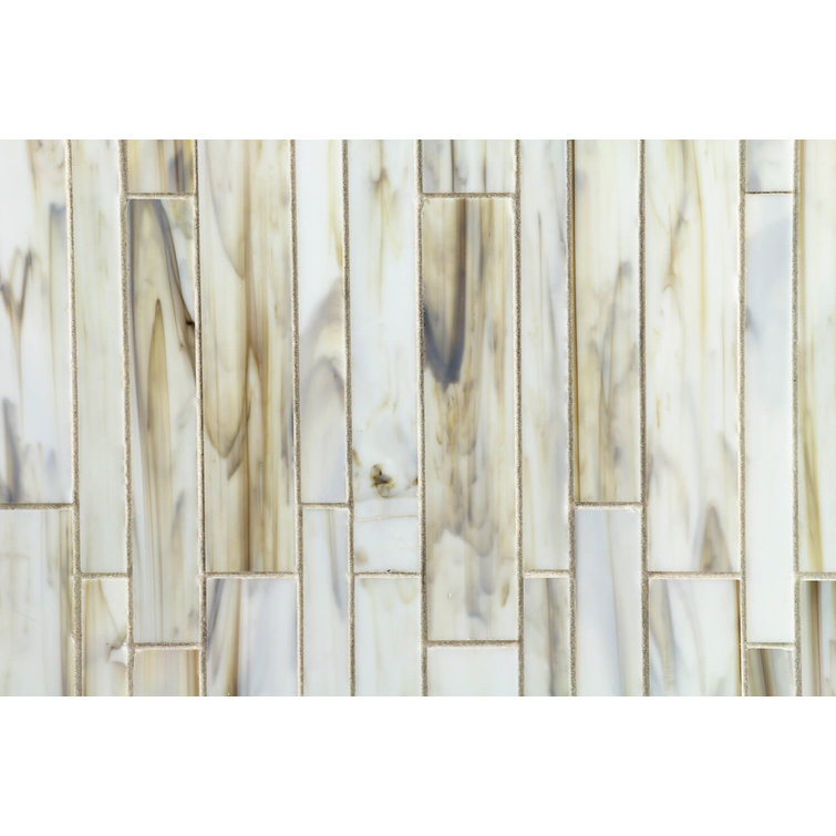 Halo Yellow and Gray Glass Mosaic Wall Tile