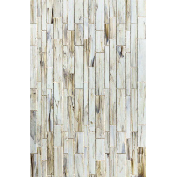 Halo Yellow and Gray Glass Mosaic Wall Tile