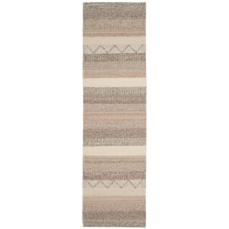 Natura Beige Wool Hand-Tufted Runner Rug 2'3" x 16'