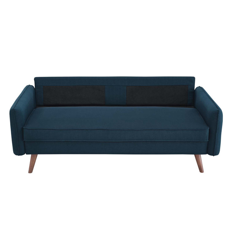 Azure Embrace 72'' Fabric Sofa with Splayed Wood Legs